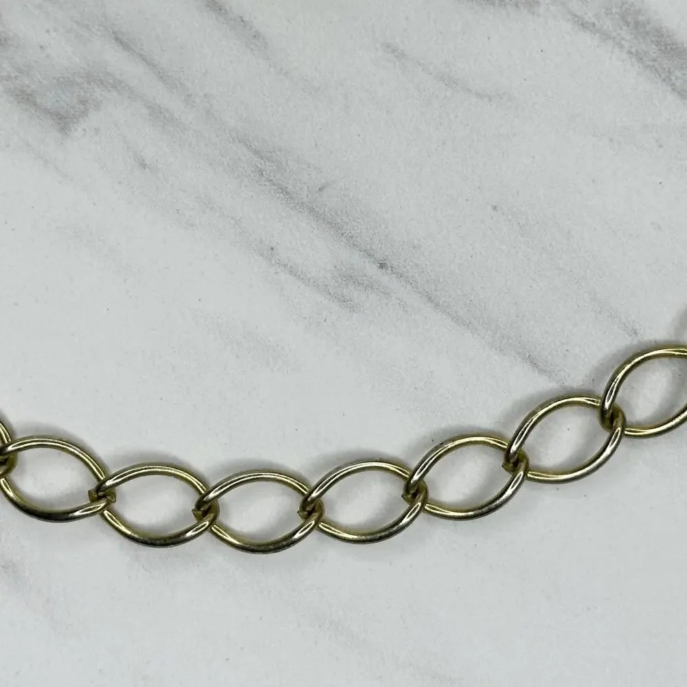 Simple Gold Tone Metal Chain Link Belt Basic Adjustable One Size (OS) ✨